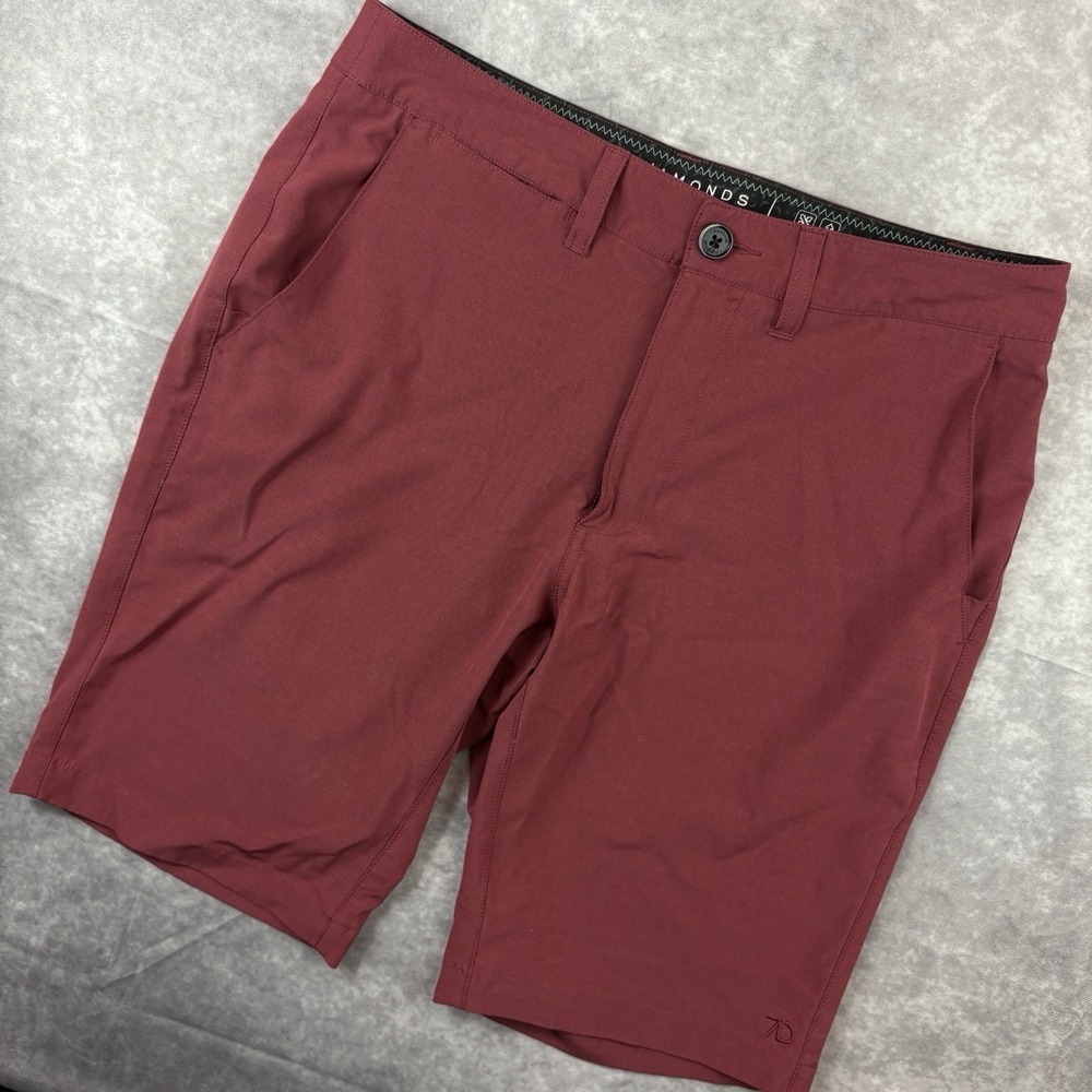 7 Diamonds Shorts Mens 30 Purple Performance Momentum Stretch Lightweight Preppy